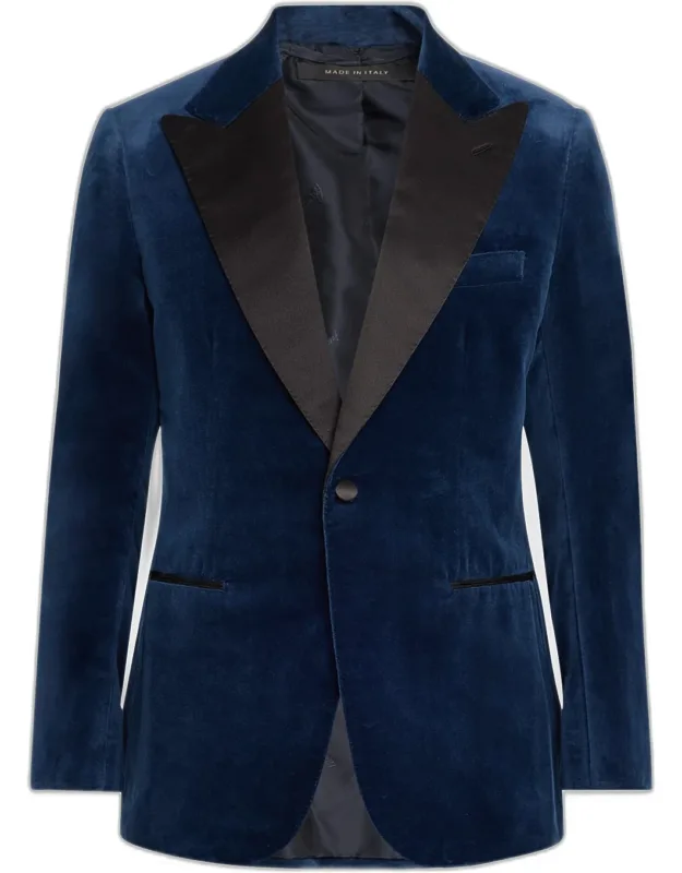Virgilio Velvet Peak-lapel Sport Coat