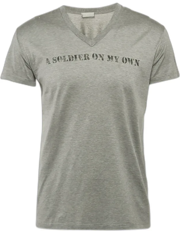 Printed Jersey V-neck T-shirt