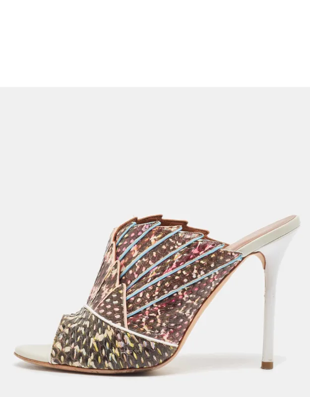 Python Leather Mules