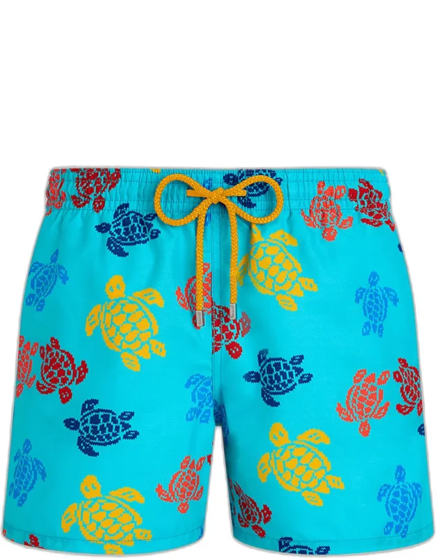Multi Turtle-print Swim Shorts