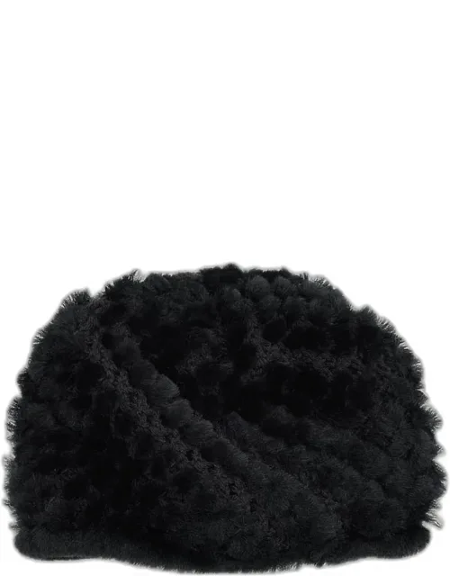 Dyed Shearling Skully Hat