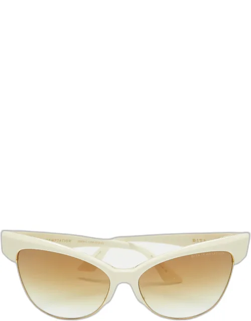 Off White/brown Gradient Temptation Cat Eye Sunglasses