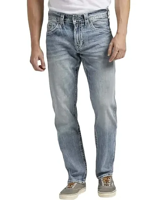 Athletic Fit Tapered Leg Lightweight Casual Jeans