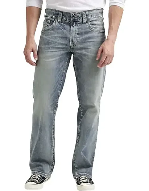 Relaxed Fit Straight Leg Denim Jeans
