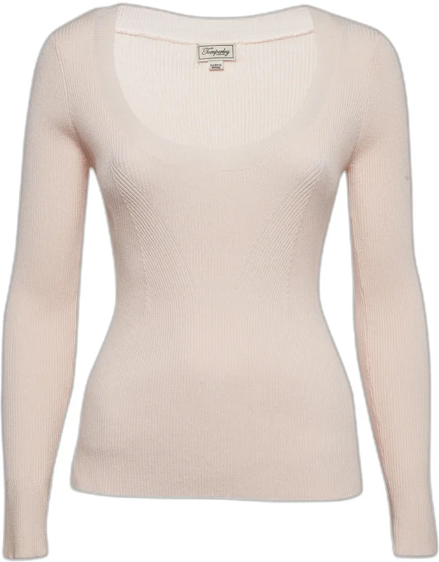 Rib Knit Round Neck Sweater