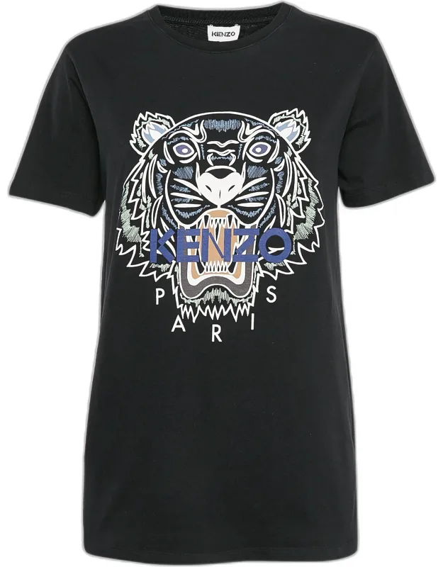Tiger Print Jersey Crew Neck T-shirt
