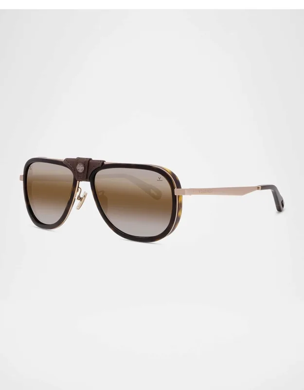 Glacier 03 Titanium Aviator Sunglasses With Side Shields And Cord