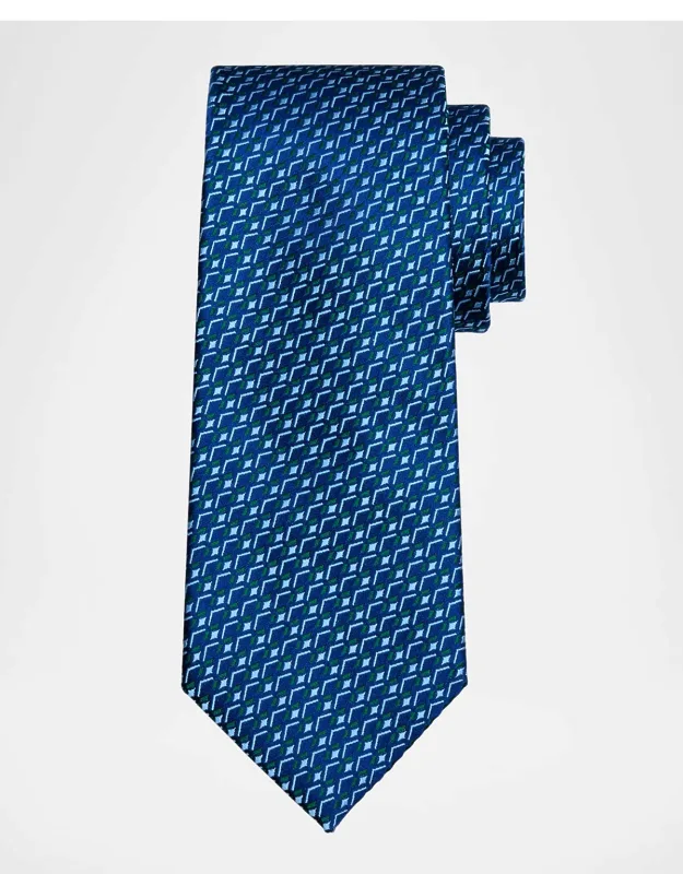 Geometric Woven Silk Tie