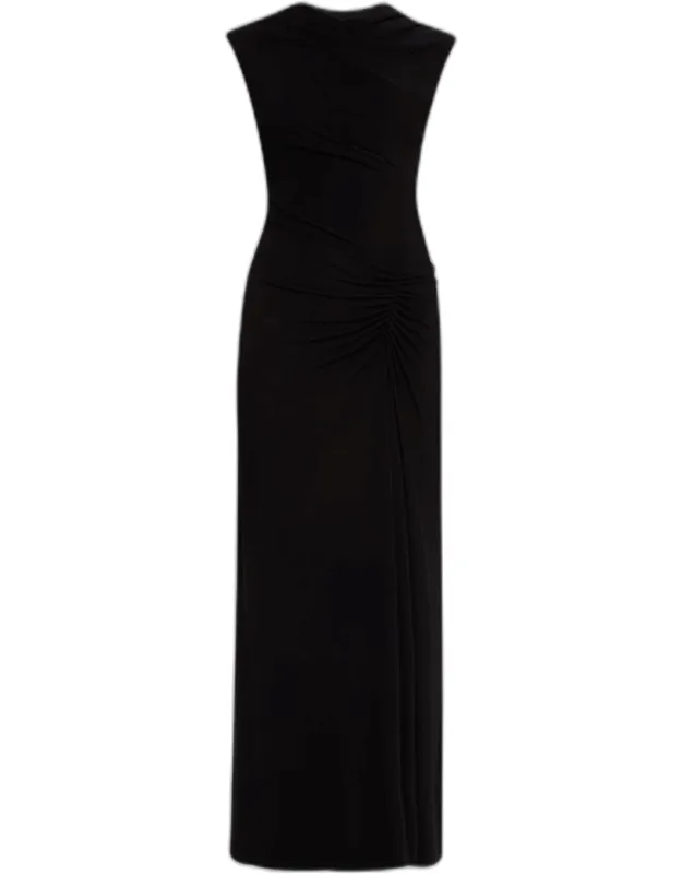 Acacia Sleeveless Gathered Midi Dress
