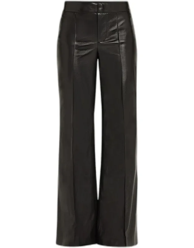 Vegan Leather Wide-leg Pants