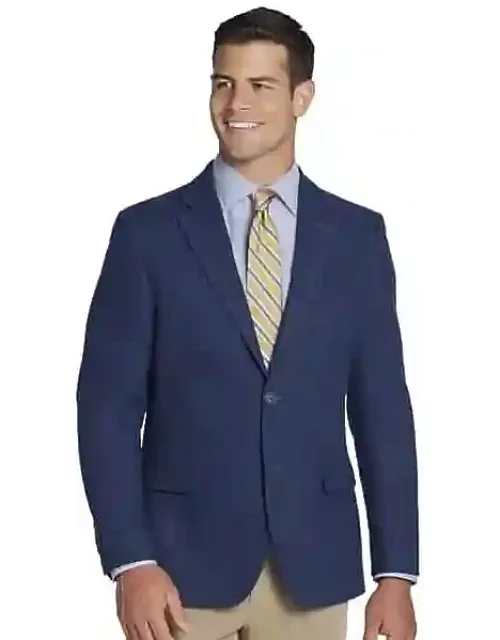 Modern Fit Tweed Sport Coat With Leather Elbow Patches