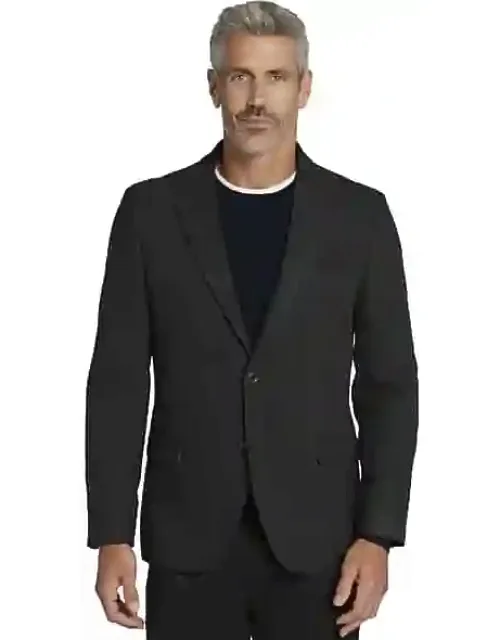 Modern Fit Tweed Sport Coat With Leather Elbow Patches