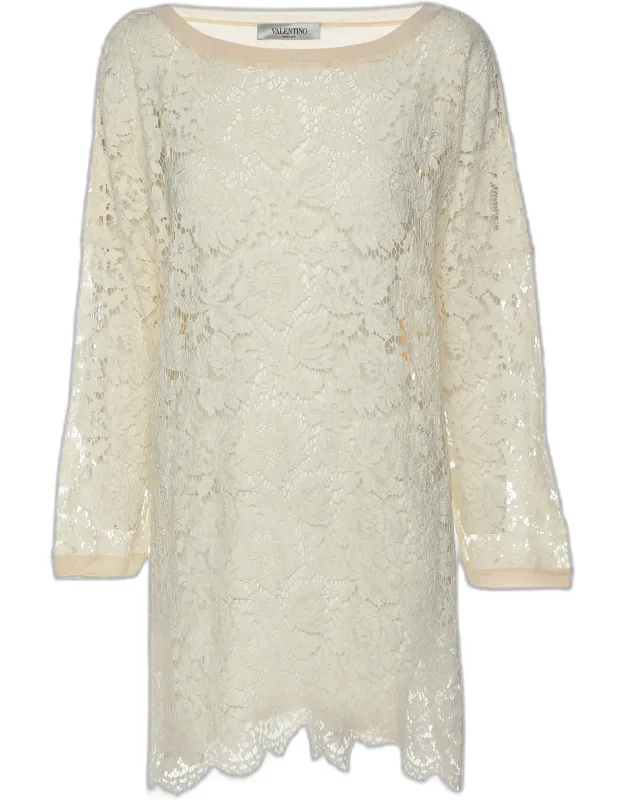Lace Knit Fabric Sweater