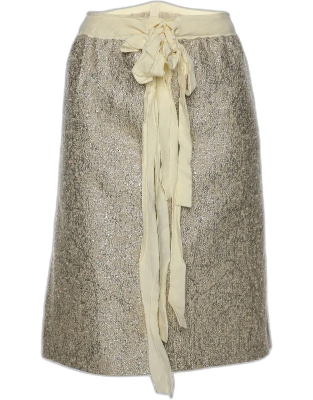 Lurex Blend Midi Skirt