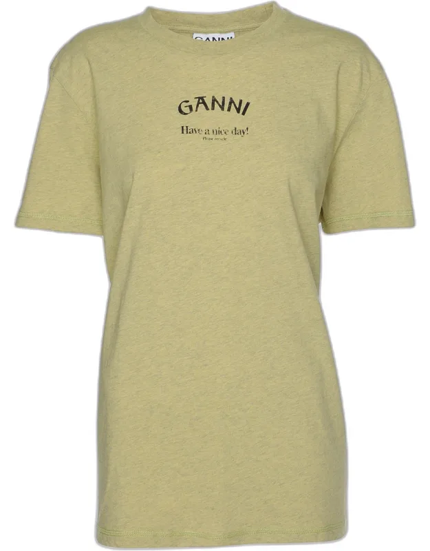 Leek Yellow Logo Print T-shirt