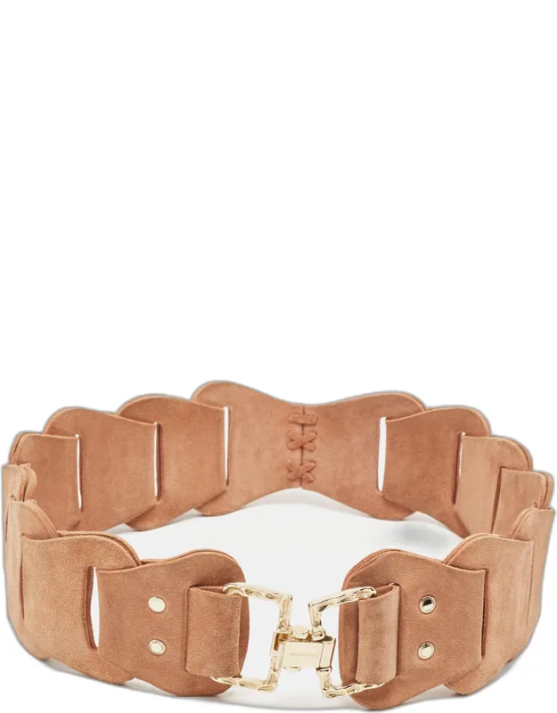 Suede Metal Square Waist Belt