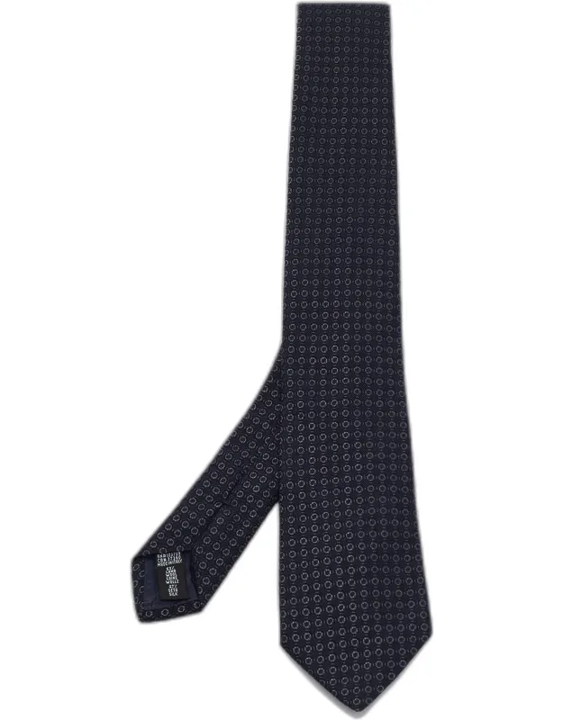 Patterned Wool Blend Tie