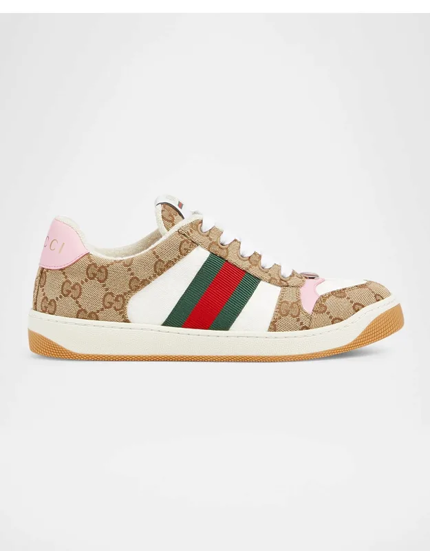 Screener Canvas And Leather Sneakers
