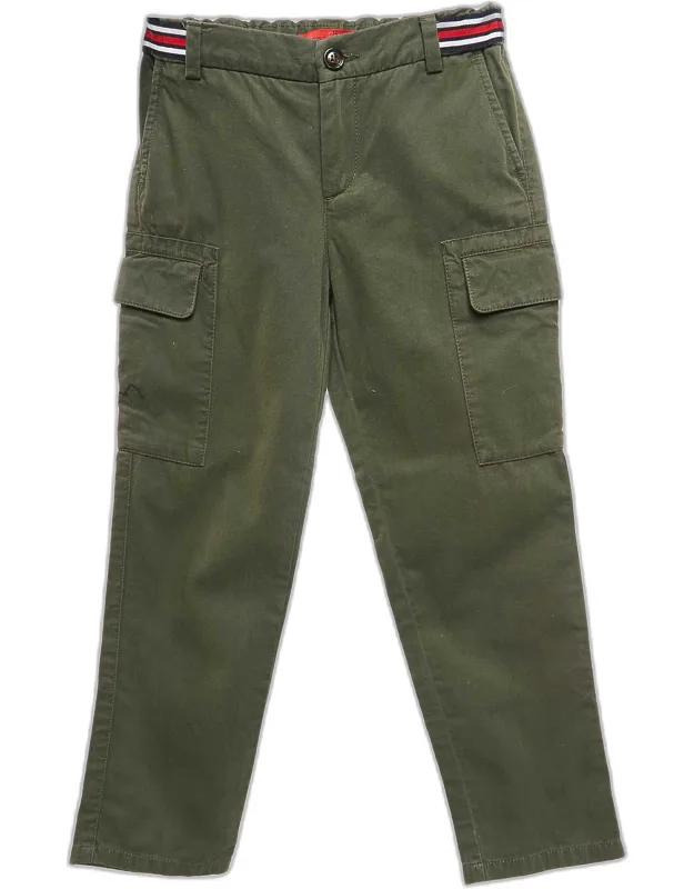 Khaki Cotton Utility Pants