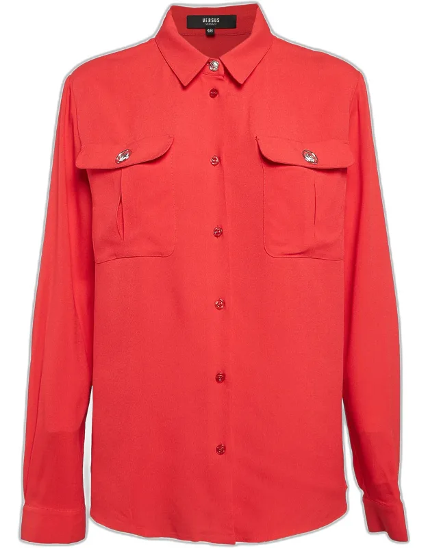 Crepe Button Front Shirt