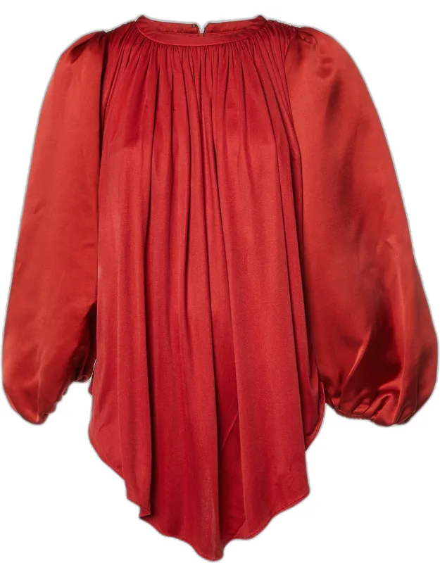 Silk Jersey Puff Sleeve Mini Dress