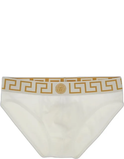 Greek Key Organic Cotton Stretch Briefs