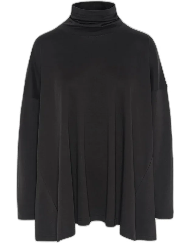 Side Panelled Scrunch Neck T-shirt