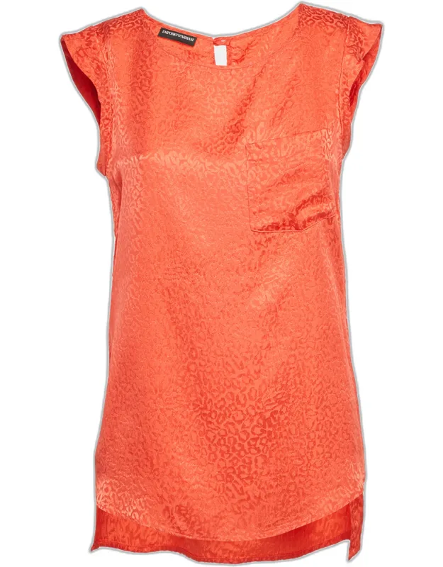 Dobby Silk Sleeveless Top