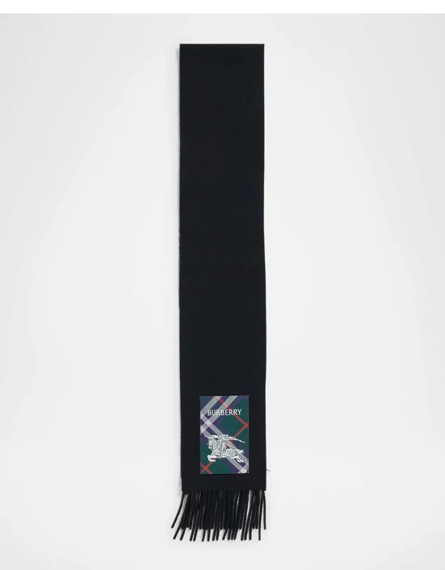 Cashmere Scarf With Ekd Label, Approx. 5.91"w X 66.54"l, Fringe Ends