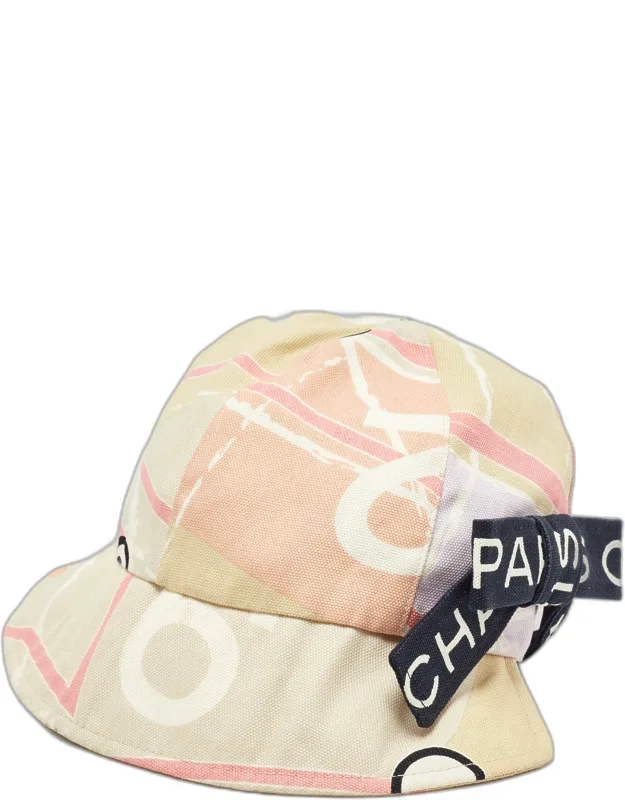 Bow Detail Printed Canvas Cap