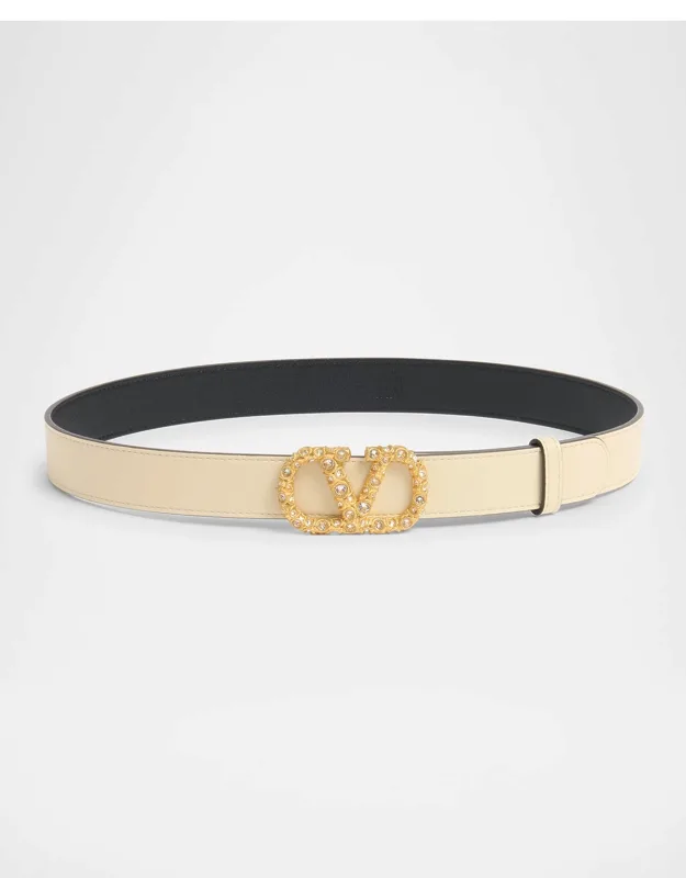 Embellished Leather Belt