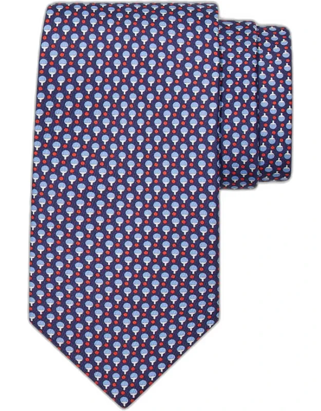 Ping-pong Print Silk Tie