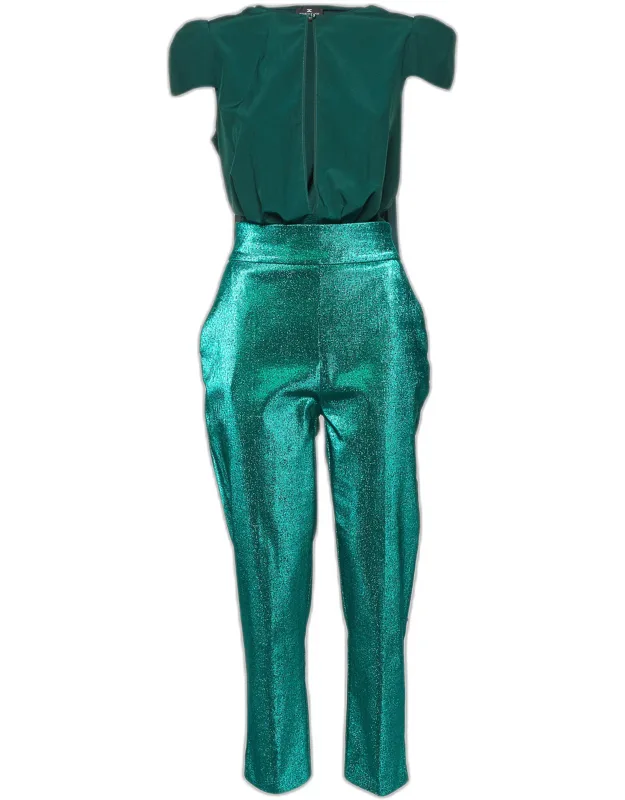 Bodysuit & Lurex Trousers Set