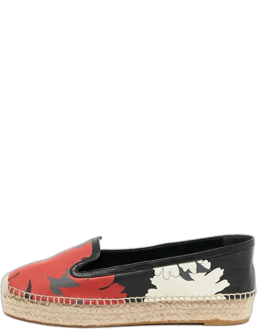 Multicolor Leather Espadrille Flats