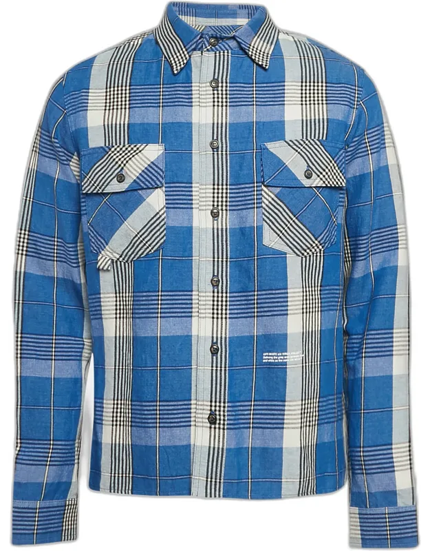 Tartan Check Linen Blend Long Sleeve Shirt