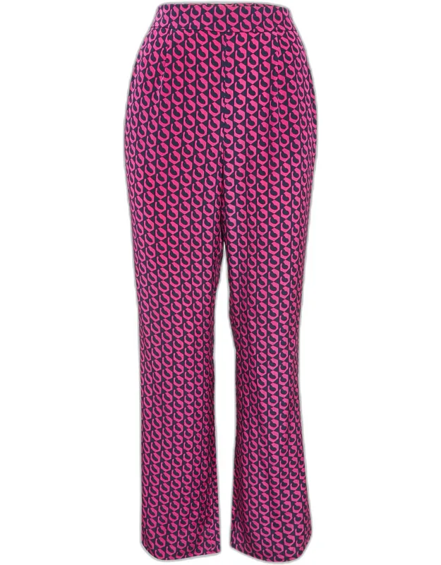 Printed Silk Petunia Pants