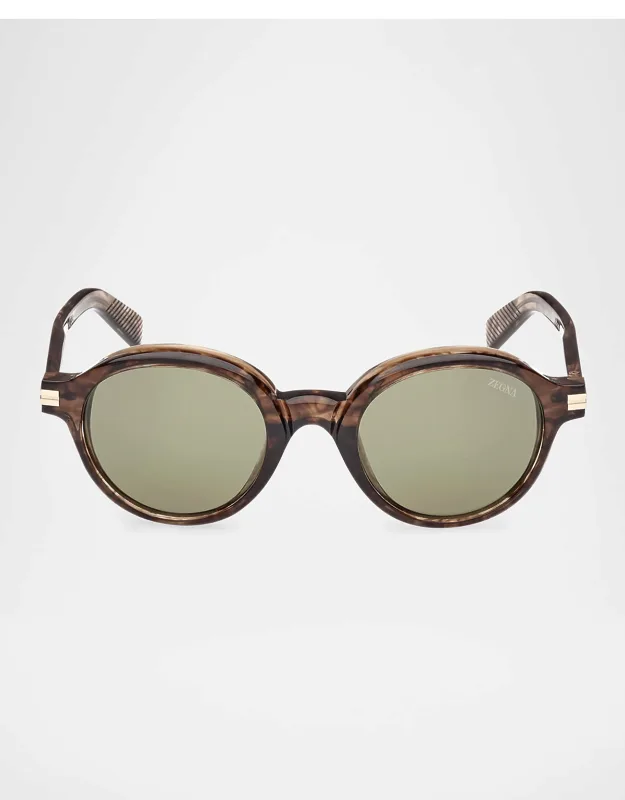 Round Acetate Sunglasses
