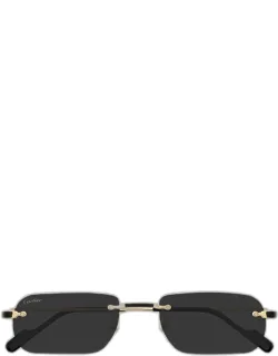 Nylon And Metal Oval Sunglasses