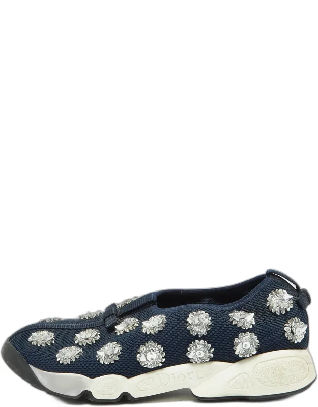 Mesh Fusion Embellished Slip-on Sneakers
