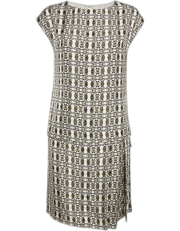 Printed Silk Layered Shift Dress