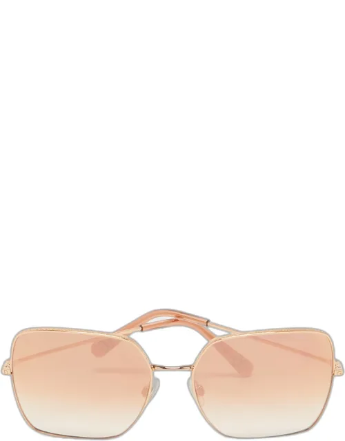 Peach Gradient Butterfly Sunglasses