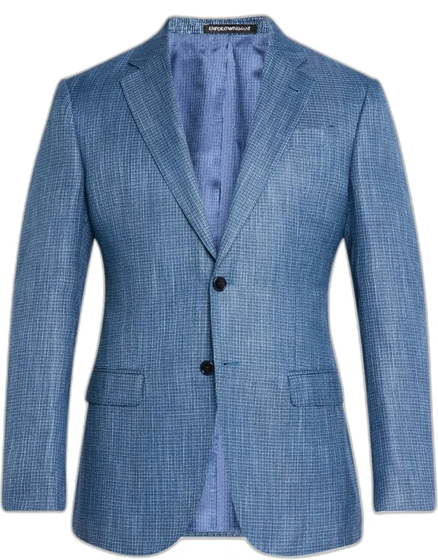 Bamboo Textured Grid Sport Coat
