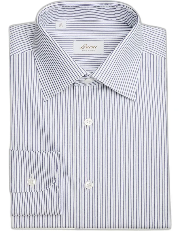 Cotton Stripe Dress Shirt