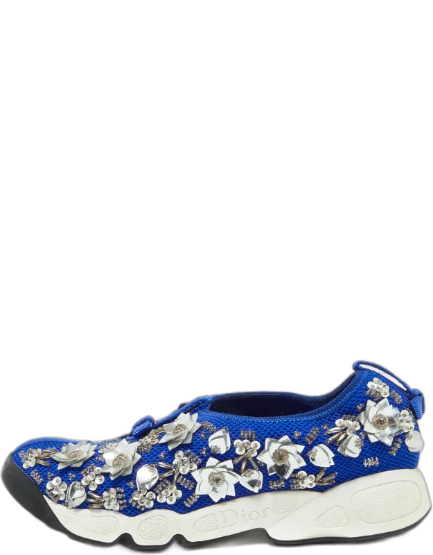 Mesh Embellished Fusion Slip On Sneakers