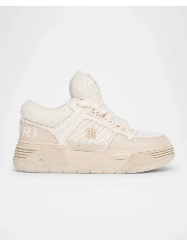 Mesh & Leather Chunky Sneakers