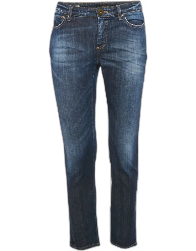 Embellished Denim Skinny Cropped Jeans