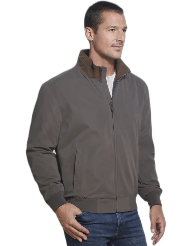 Weatherproof Tailored Fit Microfiber Fleece-lined Bomber Jacket