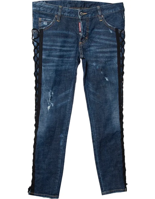 Denim Tie Detail Jeans