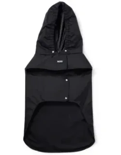 Dog Raincoat In Waterproof Fabric With Contrast Logo