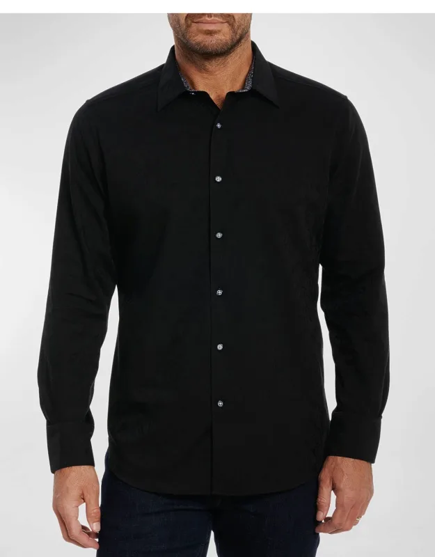 Highland Stretch Cotton Jacquard Sport Shirt